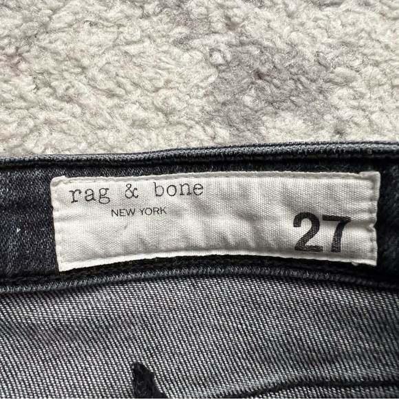 Rag & Bone Cate Mid-Rise Skinny Zip Ankle Abbey Road Moto Jeans Denim Women’s 27 - Picture 4 of 10